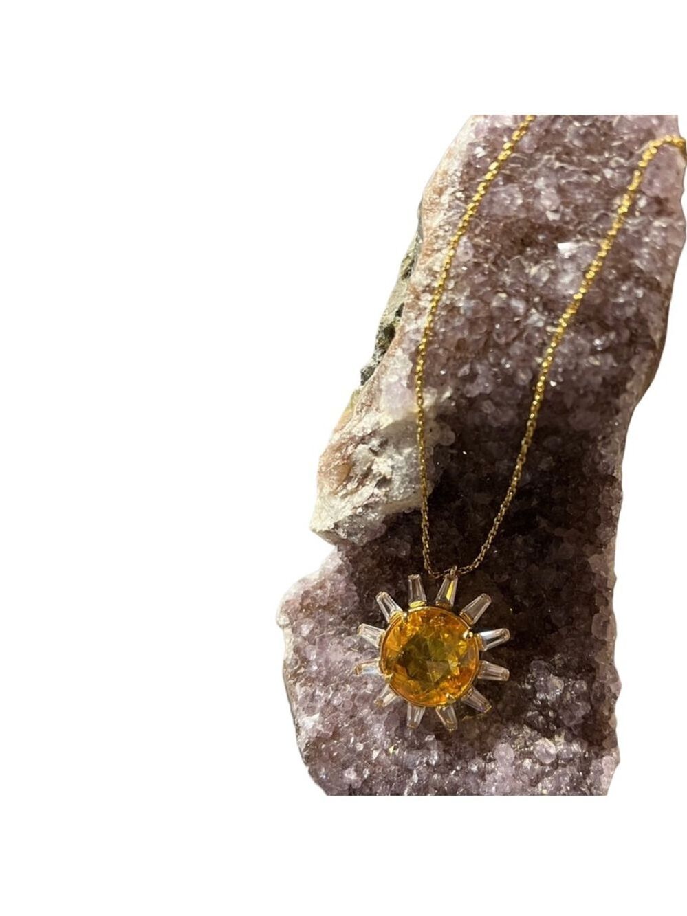 Women Kate Spade Gold Sunburst Statement Necklace OS - Picture 3 of 3
